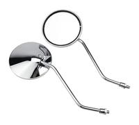 Motorcycle Rear View Mirrors Motorbike Handlebar Mirror A Pair Motorcycle Scooter Mirrors Universal Rear View 8mm Round Oval Accessories(For M8 hole)