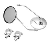 Motorcycle Rear View Mirrors Motorbike Handlebar Mirror A Pair Motorcycle Scooter Mirrors Universal Rear View 8mm 22mm 25mm Round Oval(For 22mm handlebar)