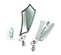 Motorcycle Rear View Mirrors Motorbike Handlebar Mirror Pair For Universal 8mm 10mm Motorcycle Rearview ATV Accessories Mirrors(White)