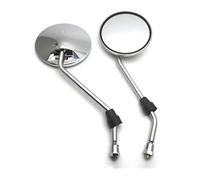 Motorcycle Rear View Mirrors Motorbike Handlebar Mirror Pair Motorcycle Scooter Mirrors Universal Rear View 8mm Thread Round Oval Accessories