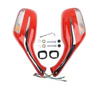 Motorcycle Rear View Mirrors Motorcycle Rear View Mirrors Side Rearview+Integrated Turn Signals Amber Light Motorcycle Side Wing Mirror