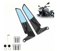 Motorcycle Rear View Mirrors Set 360° Adjustable Rotating Stealth Wind Wing Side Mirrors Compatible with Kawasaki Z400 Z650 Z900 Z1000 Duke 125-1290 MT07/09 Universal 8mm/10mm Fitment (Anti-Glare)