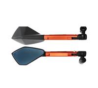 Motorcycle Rear View Mirrors Universal CNC Aluminum Handlebar Blue Anti-glare Mirror(Orange)