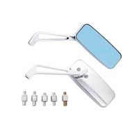 Motorcycle Rear View Mirrors Universal Side Mirror Mobike Accessories Motorcycle Handlebar Rear View Mirrors Rectangle Black Square Smoke Blue Glass 8mm/10mm