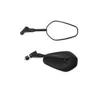 Motorcycle Rear View Side Mirrors Pair Motorcycle Universal 8mm 10mm Side Mirror Rearview Mirror Anti-fall Folding Oval Mirror Motorcycle Bar End Mirrors