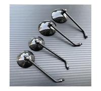 Motorcycle Rear View Side Mirrors Round Side Motorcycle Mirror Screw Glass Rear View Moto Handlebar Mirrors 1 Pair 10mm Motorbike Rear View Mirrors