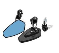 Motorcycle Rearview 7 8" 22mm CNC Motorcycle Rearview Mirrors Universal Blue Glass Scooter Bar Handlebar Mirror Motorcycle Rearview Mirror(3)