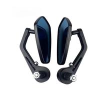 Motorcycle Rearview For Ducati Motorcycle End Mirror 7/8" 22 Mm Side Rearview Custom Smoke Blue Lens Mirrors Side