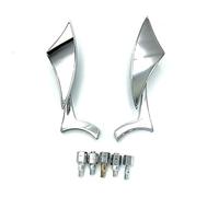 Motorcycle Rearview For Suzuki 8 10mm Motorcycle Rearview Mirror Side With Adapter And Swivel Adjustable Mirrors Side(Silver)