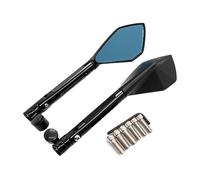 Motorcycle Rearview For Suzuki CNC ALUMINUM Motorcycle Rearview Side Mirrors 8mm 10mm Mirrors Side(Black)