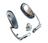Motorcycle Rearview For Suzuki For Bobber For Chopper For Scooter For Cruiser Motorcycle Rearview Mirror 8mm 10mm Classic Rotatable Bar End Motorbike Mirrors Side(Oval chrome)