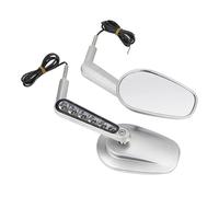Motorcycle Rearview For VRSCF 2009-2017 Motorcycle Muscle Rear View Side Mirrors Mirror LED Turn Signals Light Motorbike Mirrors(Sliver)