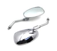 Motorcycle Rearview FOR Xt 600 FOR Virago 125 535 1100 FOR Vmax 1200 Universal Oval Chrome Rearview Mirrors 10MM Motorbike Side Mirror Motorcycle Mirror(8MM Clockwise)