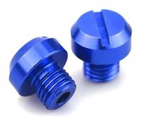 Motorcycle Rearview For Z400 Z650 Z750 Z800 Z900 Z1000 3pcs Motorcycle M10 1.25 CNC Mirrors Hole Plug Screws Caps Cover Bolts Mirrors Side(Blue)