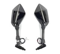 Motorcycle Rearview Mirror 10mm Motorcycle With Light Rearview Mirror Rear View Mirrors Housing Side Mirror R1200gs R1200GS R1200RT(001)