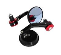 Motorcycle Rearview Mirror 22mm Handlebar End Mirror Motorcycle Aluminum Rearview Mirror Universal For H&ond&a 750 1100 500 NC750X CB125R(Red-4)
