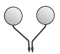 Motorcycle Rearview Mirror,2Pcs 8mm/0.3in Rearview Mirror Universal Retro Round Side Mirrors Replacement for Motorcycle Electric Bicycle Scooter