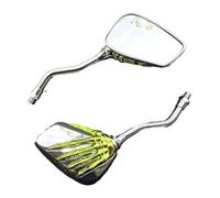 Motorcycle Rearview Mirror 2pcs Universal Motorcycle Rearview Mirror With 8mm 10MM Screw Aluminium Alloy Scooter Skeleton Skull Hand Refit Motorbike Mirrors Rear(C)