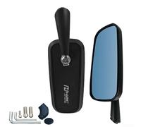 Motorcycle Rearview Mirror 360° Adjustable Black ABS Aluminum Alloy Motorbike Side Mirror High Definition 360 Degree Rotatable Motorcycle Mirror for Safe Riding Black Fit Motorcycle Mirror Easy(Blue)