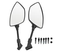 Motorcycle Rearview Mirror 360° Rotation Convex Glass Lens Carbon Fiber Style for Scooter Sport ATV (Gold)
