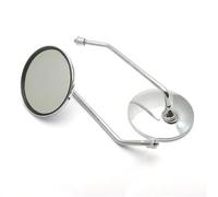 Motorcycle Rearview Mirror 8mm Chrome Motorcycle Scooter Mirrors Universal Motorbike Rear View Mirror Oval For Suzuki Bar End Mirrors