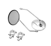 Motorcycle Rearview Mirror A Pair Motorcycle Mirrors Universal Motorbike Rear View Mirror 8mm 22mm 25mm Handlebar Round Oval Convex Accessories