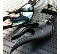Motorcycle Rearview Mirror Chrome Black Flame Rearview Mirror Fit REBEL 250 SHADOW 600 750 VTX VT