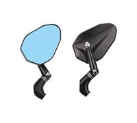 Motorcycle Rearview Mirror Cnc Aluminum Bule Glass Side Universal For Bajaj Dominar 400 Pulsar Ns 200