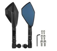 Motorcycle Rearview Mirror CNC Aluminum Motorcycle Handlebar Rear View Mirrors Blue Anti-glare Mirror FZ1 FZ8 For Fazer FZ1N FZ6 N/S/R XJ6/Diversion(007)