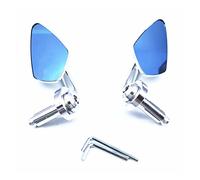 Motorcycle Rearview Mirror CNC Bar End Black Rearview Side Mirror For BKing GSF1250 GSF600 For Gladius SFV650 SV650 SV1000 GSR600(Silver)