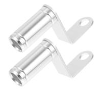 Motorcycle Rearview Mirror Extension Bracket for Stable Viewing 2pcs | Aluminum Alloy, Silver Finish, Fast Install, Tool Free Setup, for Riders on Street and Rough Roads