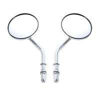 Motorcycle Rearview Mirror For Harley Dyna Bobber Chopper Sportster Old School M8 Motorcycle Round Rearview Mirror Classic Retro Rear Mirrors(Chrome)