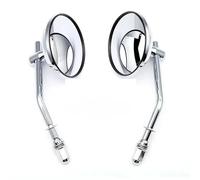 Motorcycle Rearview Mirror For Harley Dyna Bobber Chopper Sportster Old School Touring M8 Motorcycle Rearview Mirror Round Side Mirrors(Silver)