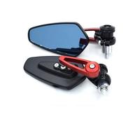 Motorcycle Rearview Mirror For Moto Guzzi Motorcycle 7/8" 22mm Handlebar Aluminum Rear View Mirrors Motorbike Side Mirrors(RED)