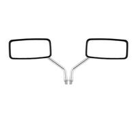 Motorcycle Rearview Mirror For Motorbike Scooter E-Bike Universal Rectangle Motorcycle Rearview Mirrors 10mm Chrome Retrovisor Motorbike Mirrors