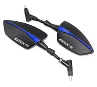 Motorcycle Rearview Mirror For Suz&uki For GSX-S750 For GSX-S1000f 125 150 For GSX-S1000 Motorcycle Rear View Rearview Mirrors Side Mirror 10mm(Blue)