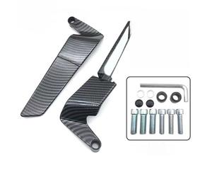 Motorcycle Rearview Mirror for Suzuki RV 90,Adjustable Rotating Side Mirrors,Wide Viewing Angle Wing Rearview Mirrors,A/CarbonFiber