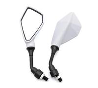 Motorcycle Rearview Mirror For Universal Motorcycle Rearview Mirrors Wide Angle Adjustable Bicycle Bike Handlebar Side Flexible Rear View Mirror(White)