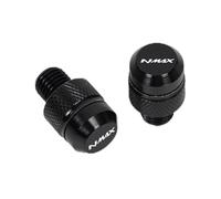 Motorcycle rearview mirror hole plug For Nmax N-max 125 155 2017-2025 Accessories Motorcycle CNC Mirror Hole Plugs Screws Bolts Cover Caps(Black)