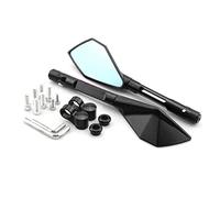 Motorcycle rearview mirror mirrors For K&AWASAKI Z900 Z900RS For NINJA 250 Motorcycle CNC Aluminum Rear View Mirrors Blue Glass Side Convex Mirror Green Black Gold Red(Black)