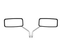 Motorcycle Rearview Mirror Motorbike Handlebar Mirror Pair Universal Rectangle Motorcycle Rearview Mirrors 10mm Retrovisor Scooter Accessories Motorbike Mirrors(Silver)