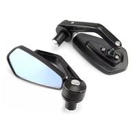 Motorcycle Rearview Mirror Motorcycle Handle Bar End Rearview Side Mirrors Diamond Black Aluminum Moto Scooters Street Bike Universal Motorbike Mirror