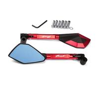 Motorcycle Rearview Mirror Motorcycle Rearview Mirrors Blue Anti-glare Mirror Hornet CB600F CB600 CB599 Goldwing Gl1800 Hornet 600(Red)