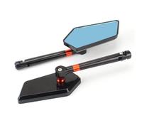 Motorcycle Rearview Mirror R1200gs R1200rt F800gs K1300r K1 Motorcycle Side Mirror Blue Glass 8mm 10mm(Black)