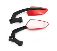 Motorcycle Rearview Mirror Rear Side Mirrors 1 Pair Universal Rearview Mirror For Refit Motorcycle Electric Vehicle Scooter Red White Black Modified Decorative Mirrors(Full Set D)