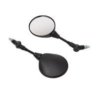 Motorcycle Rearview Mirror Rear Side Mirrors Motorcycle Black Universal 10mm Side Mirror Rearview Mirror -fall Folding Round Mirror