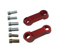 Motorcycle Rearview Mirror Riser Spacers Extension Adapter Aluminum | Alloy Base for Enhanced Visibility Fitment Compatible with Various Motorbikes Black Silver Gold(red)