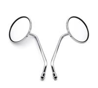 Motorcycle Rearview Mirror Universal 10mm Motorcycle Rearview Mirrors Chrome Round Side Mirror Motorbike Bar End Mirrors