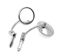 Motorcycle Rearview Mirror Universal 7/8" 22mm Handle Bar End Side Rear View Mirrors Chrome Aluminum Bar End Side Mirrors