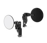 Motorcycle Rearview Mirror Universal 7/8" Round Bar End Rear Mirrors 360° Adjustable Angle Bar End Side Mirrors(Model A)